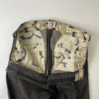 COREFIGHTER / マネー柄裏地 クロップドデニムパンツ 参考定価：18,000程度 SIZE:L