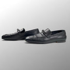 HERMES エルメス / ケリー バックル ローファー オールブラック SIZE:42 1/2(27cm程度)