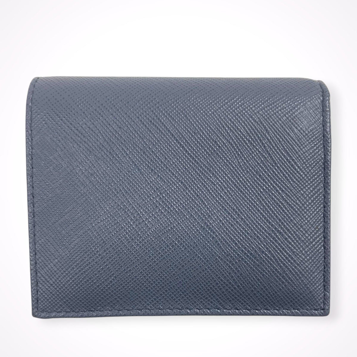 PRADA / 三角プレート 2つ折りサフィアーノウォレット 極美品 参考定価：90,000+tax