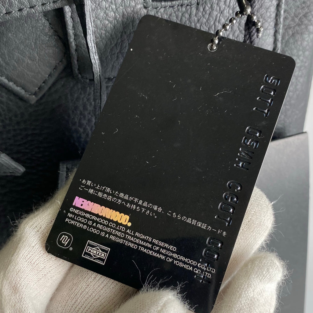 【未使用級】 NEIGHBORHOOD × PORTER / VOYAGER/L-TOTE ボヤージャー レザーバッグ バーキン型