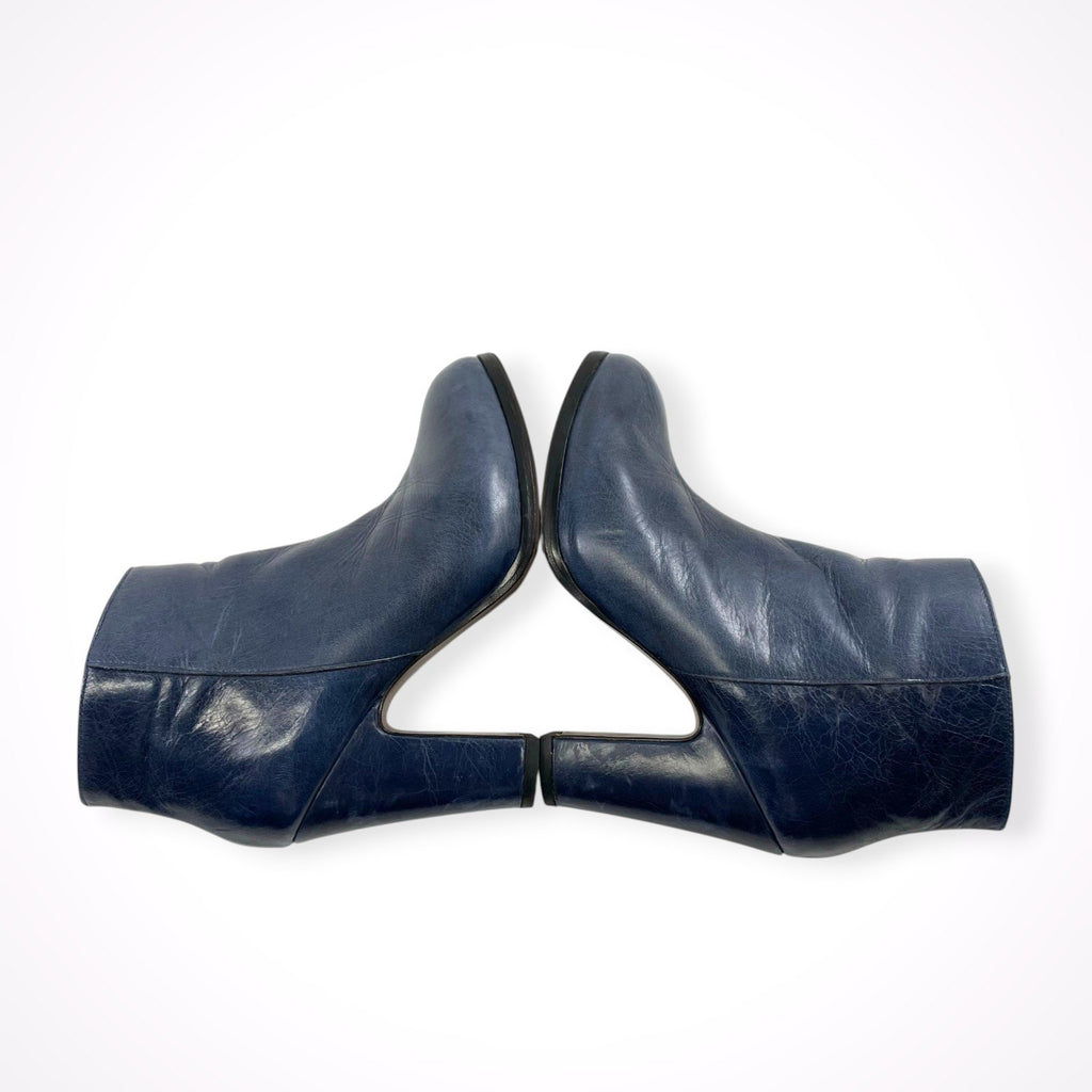FABIO RUSCONI / レザーサイドジップショートブーツ 参考定価：50,000程度 SIZE:38