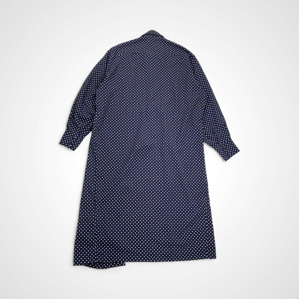 ERIKA CAVALLINI エリカ カヴァリーニ / ドット柄 2WAYシャツワンピース ネイビー 参考定価：50,000程度 SIZE:42