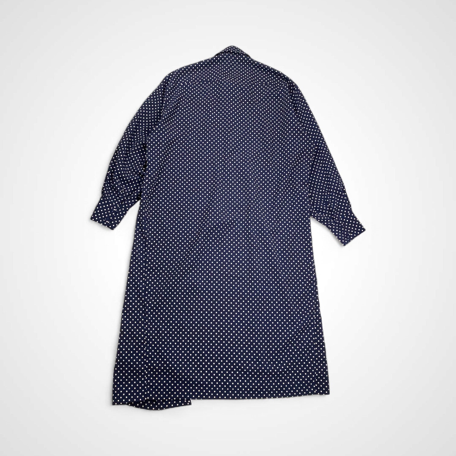 ERIKA CAVALLINI エリカ カヴァリーニ / ドット柄 2WAYシャツワンピース ネイビー 参考定価：50,000程度 SIZE:42