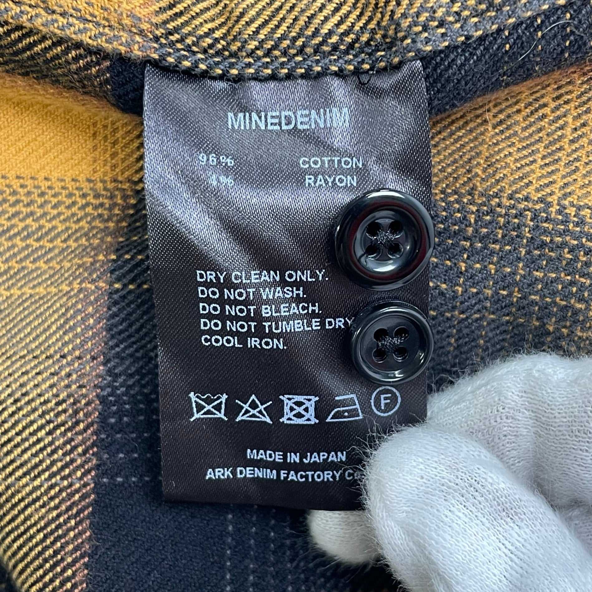 MINEDENIM マインデニム / C.R Flow Ombre Check Open Collar L/S SH オンブレシャツ 参考定価：35,000+tax 24AW SIZE：2