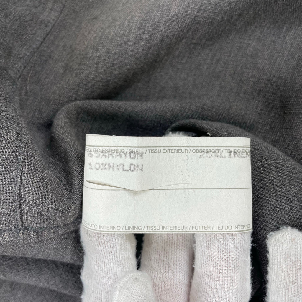 EMPORIO ARMANI / 00's リネンMIXハーフジップシャツ SIZE:44