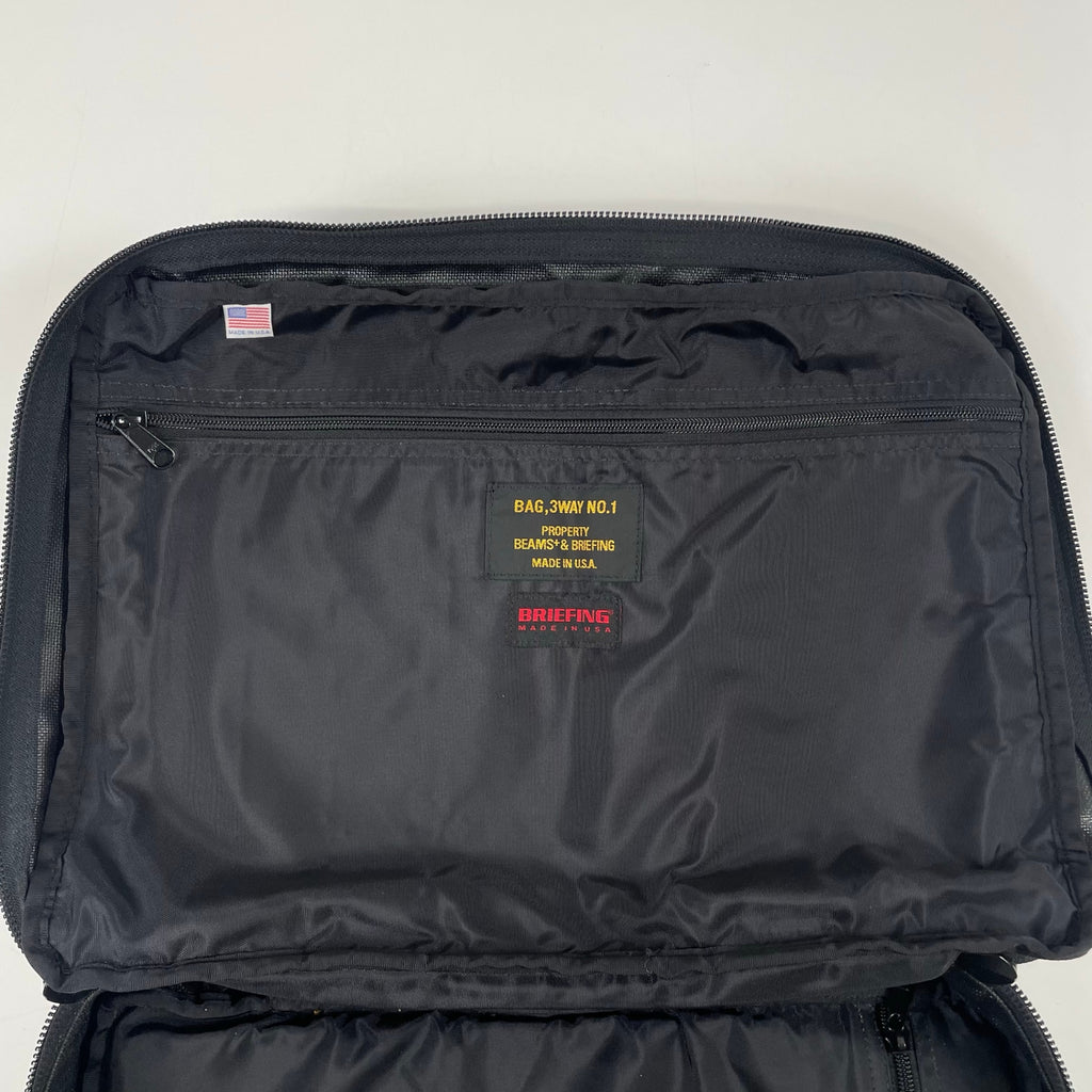 BRIEFING × BEAMS PLUS / 別注CRAZY 3WAY BAG ブラック