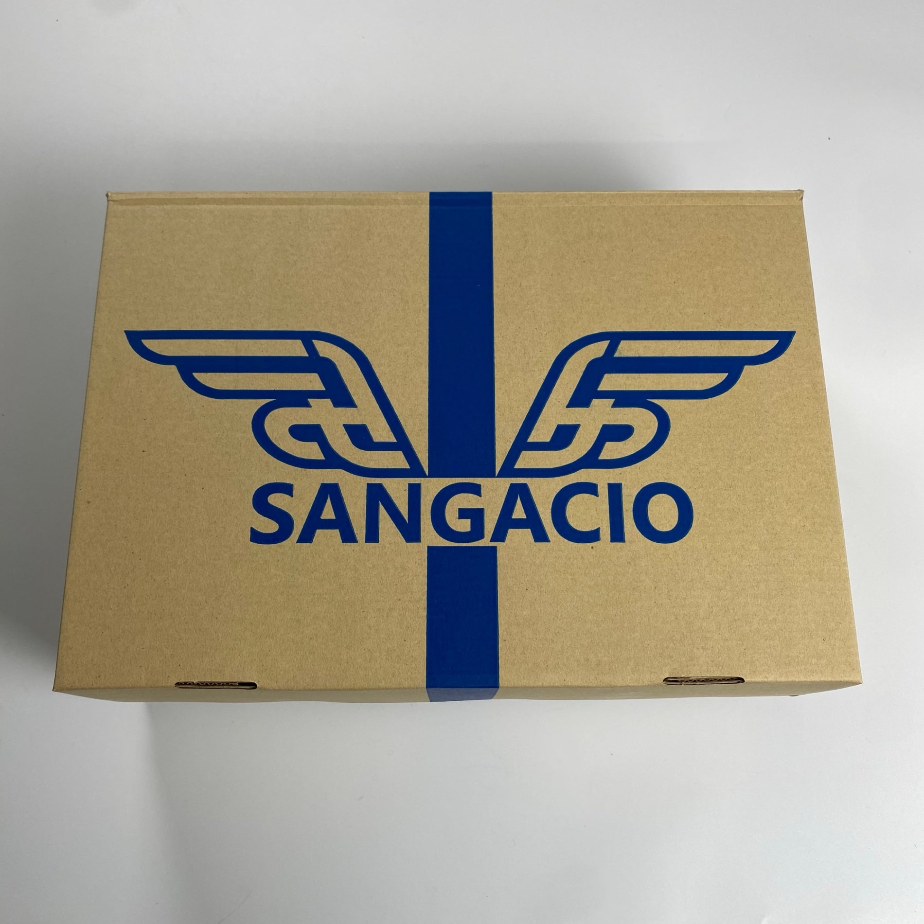 【未使用】 Sangacio サンガッチョ / BLUE × NAVY カウレザースニーカー 参考定価：24,000+tax SIZE:27cm