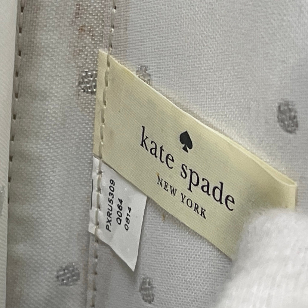 kate spade ケイトスペード / スペースシャトルクラッチバッグ ホワイト×シルバー
