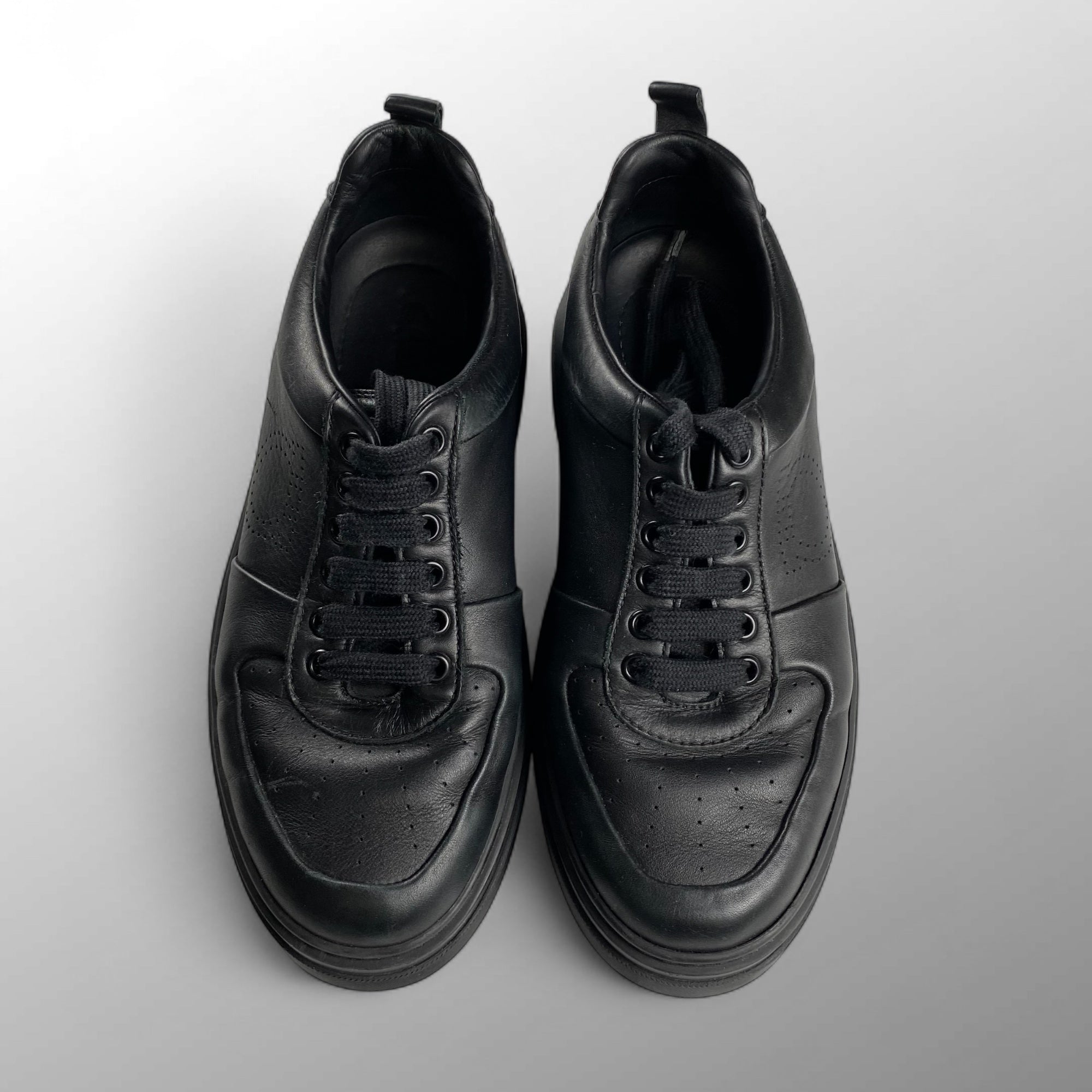 Salvatore Ferragamo サルバトーレ フェラガモ / ガンチーニ レザー スニーカー ブラック レディース SIZE：8（25.5cm程度）