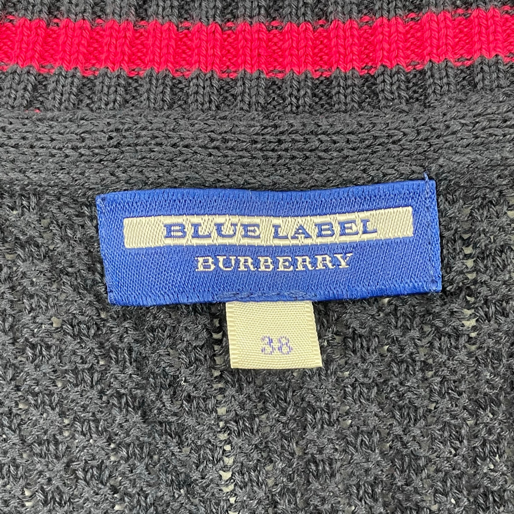 BURBERRY BLUE LABEL / 半袖ケーブルチルデンニット 参考定価：20,000程度 SIZE:38