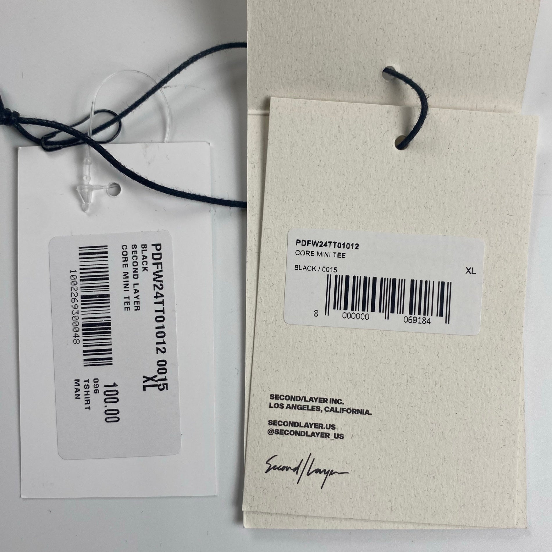 Second Layer セカンドレイヤー / CORE MINI TEE 刺繍ロゴ Tシャツ SIZE:XL