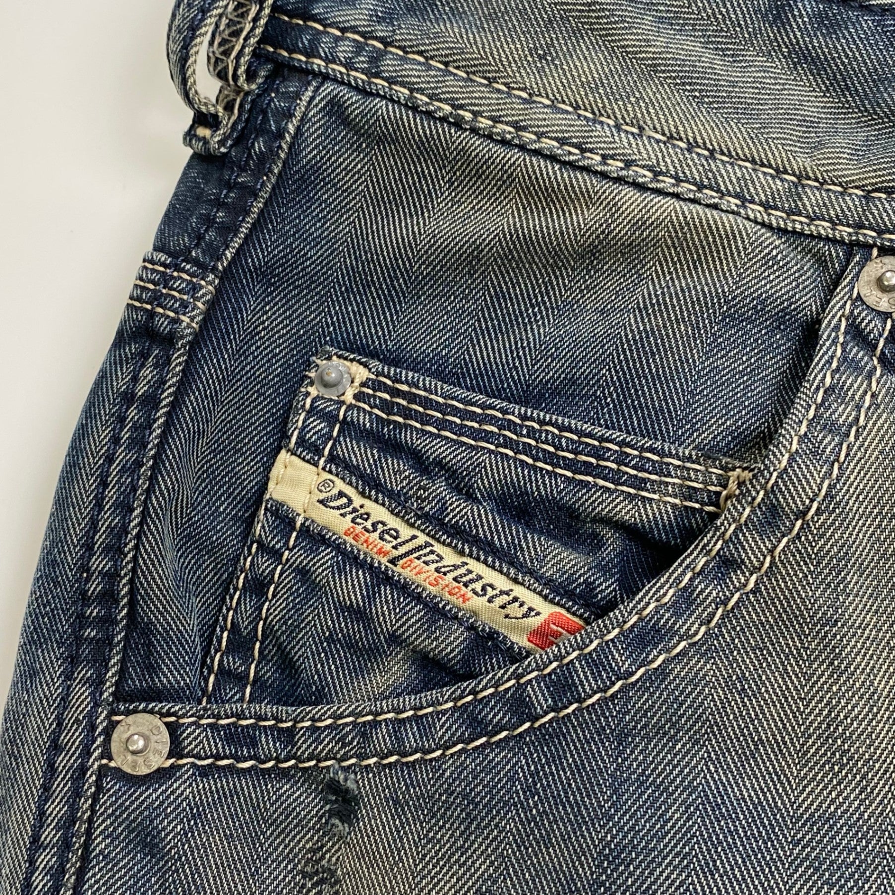 DIESEL ディーゼル / KROOLEY 0660Q ヘリンボーン デニムパンツ SIZE:W27 L30