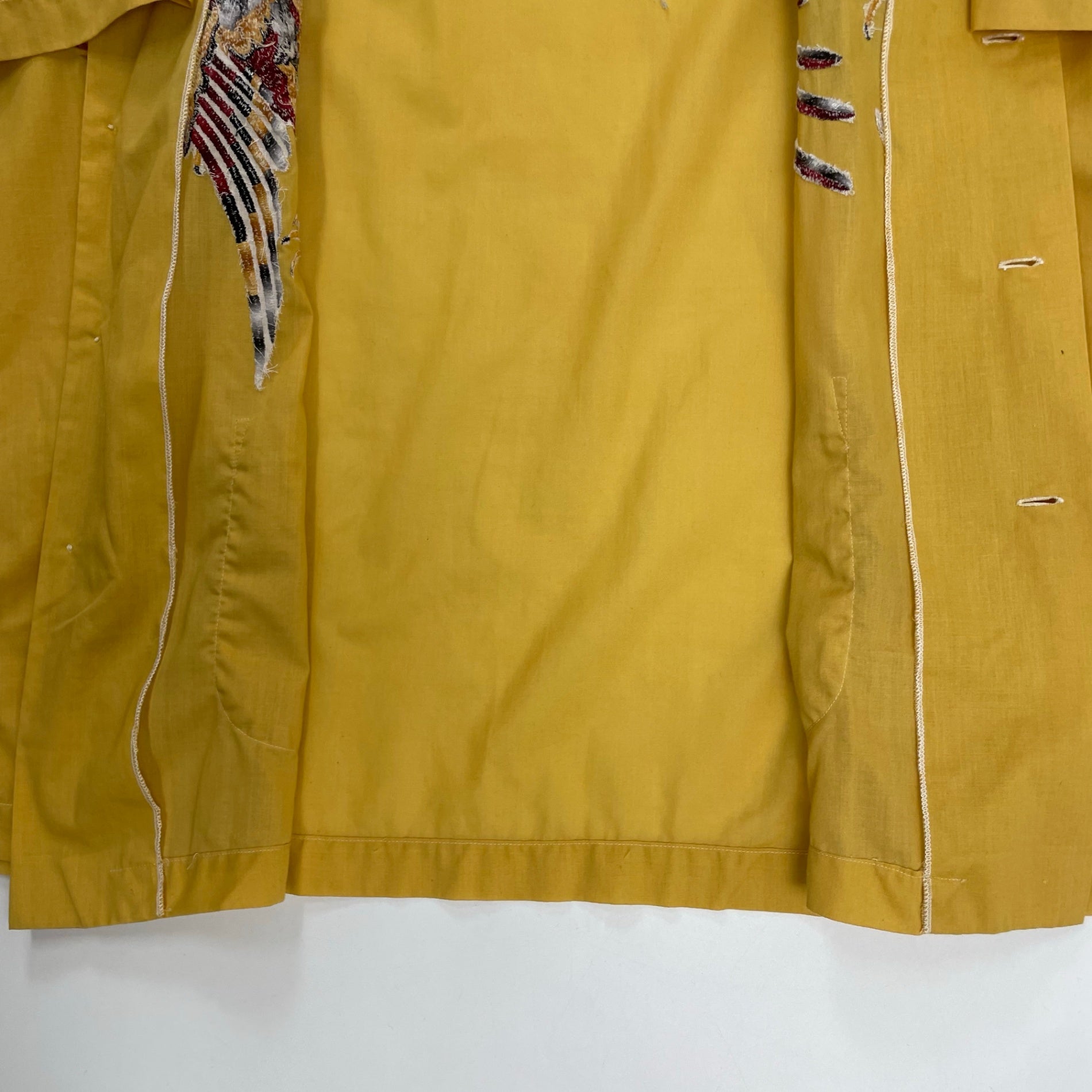 VINTAGE ヴィンテージ / 【PEARL OF THE ORIENT】70sオナガドリ刺繍シャツ SIZE：L