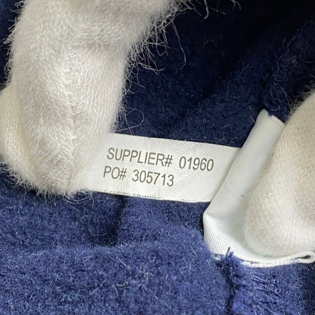 Polo by Ralph Lauren ポロ バイ ラルフローレン / 90s ジップアップスタジャン スウェットジャケット ネイビー×ホワイト CONMARジップ SIZE:S