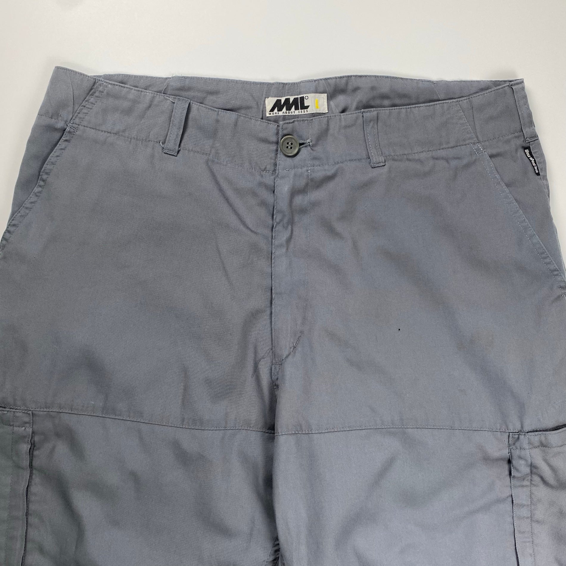 90s more about less モアアバウトレス / 90s アーカイブカーゴパンツ グレー ドローコード 旧FINESSE SIZE：L