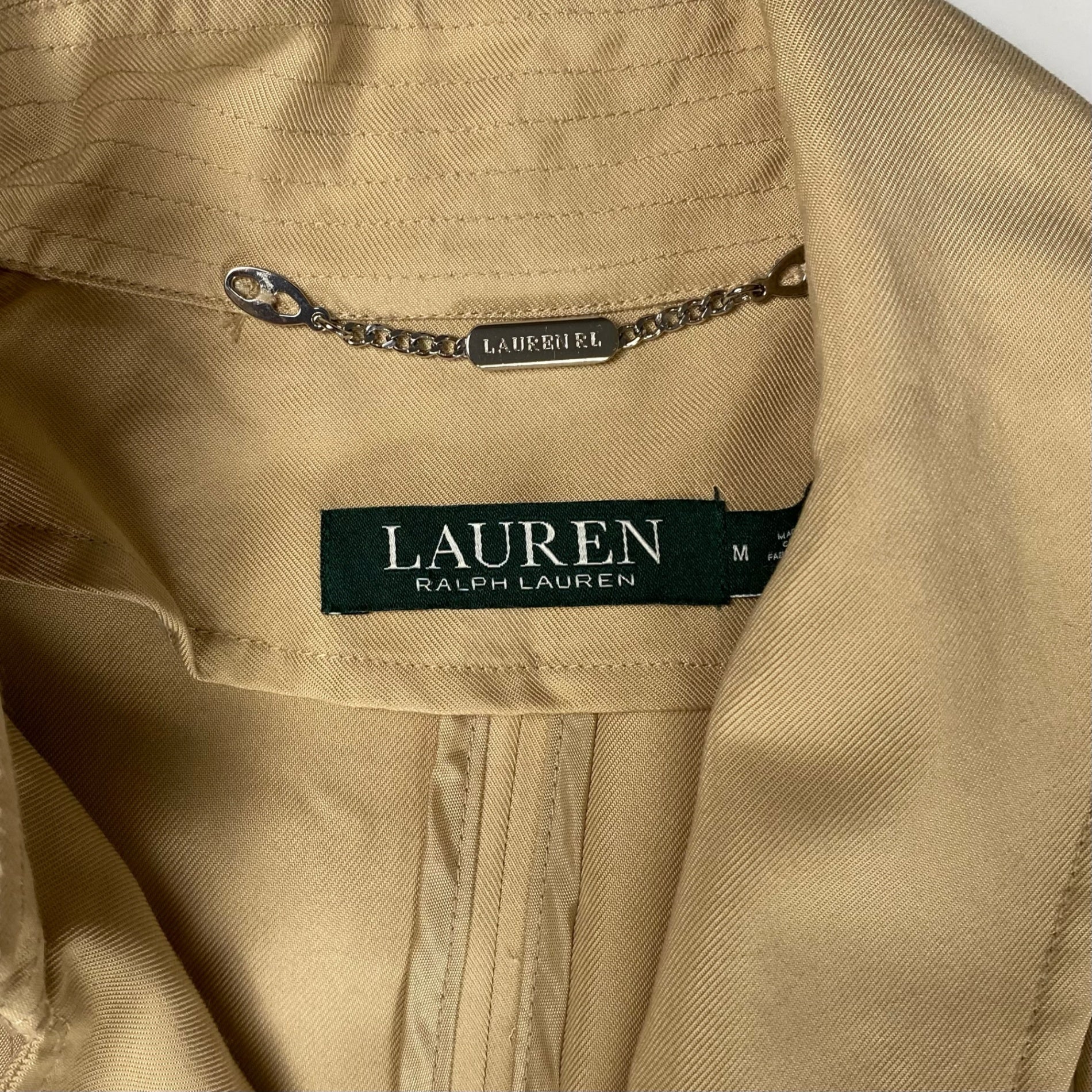 LAUREN RALPH LAUREN ローレンラルフローレン / ベルテッドトレンチコート 仕付け糸付 参考定価：50,000程度 SIZE：M