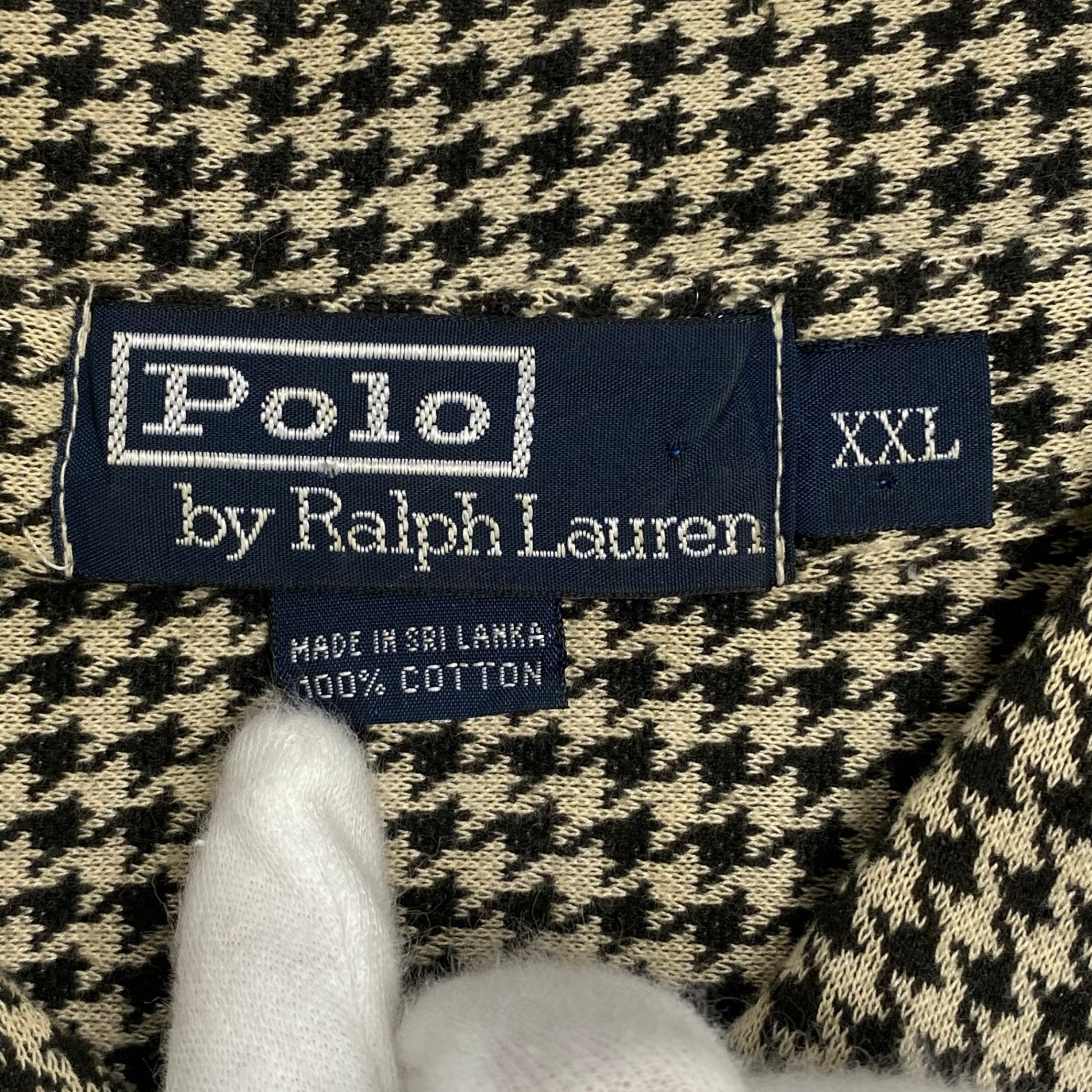 Polo by Ralph Lauren / スウェット生地 ハウンドトゥース シャツ SIZE：XXL