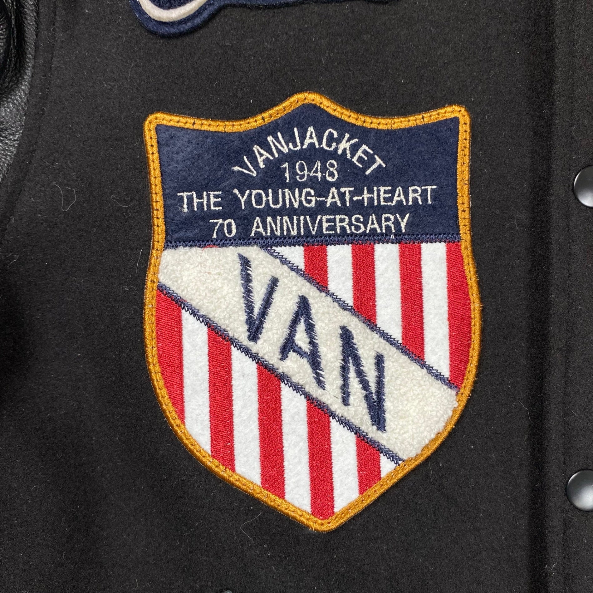 VAN JACKET × vanson ヴァンヂャケット バンソン / 70周年 アワードジャケット フルデコ 未使用品 SIZE:M