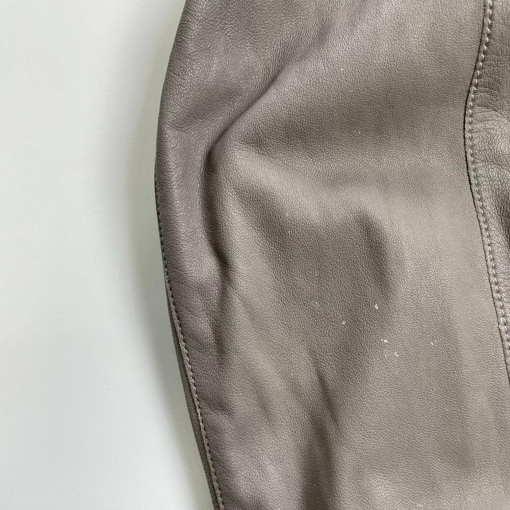 GIORGIO ARMANI ジョルジオ アルマーニ / ラムレザー×リネン 異素材MIX ハリントンジャケット ブルゾン G9タイプ 参考定価：300,000程度 SIZE:46