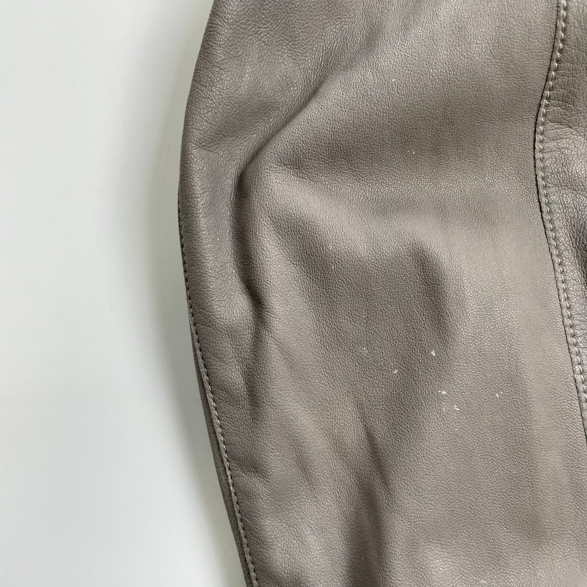 GIORGIO ARMANI ジョルジオ アルマーニ / ラムレザー×リネン 異素材MIX ハリントンジャケット ブルゾン G9タイプ 参考定価：300,000程度 SIZE:46