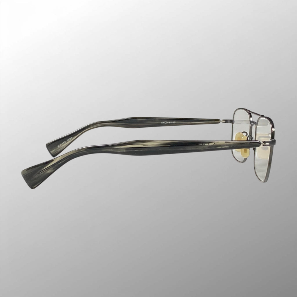 金子眼鏡 VINTAGEライン / 2ブリッジ スクエア ブラック 度なしクリアレンズ 参考定価：42,000+tax