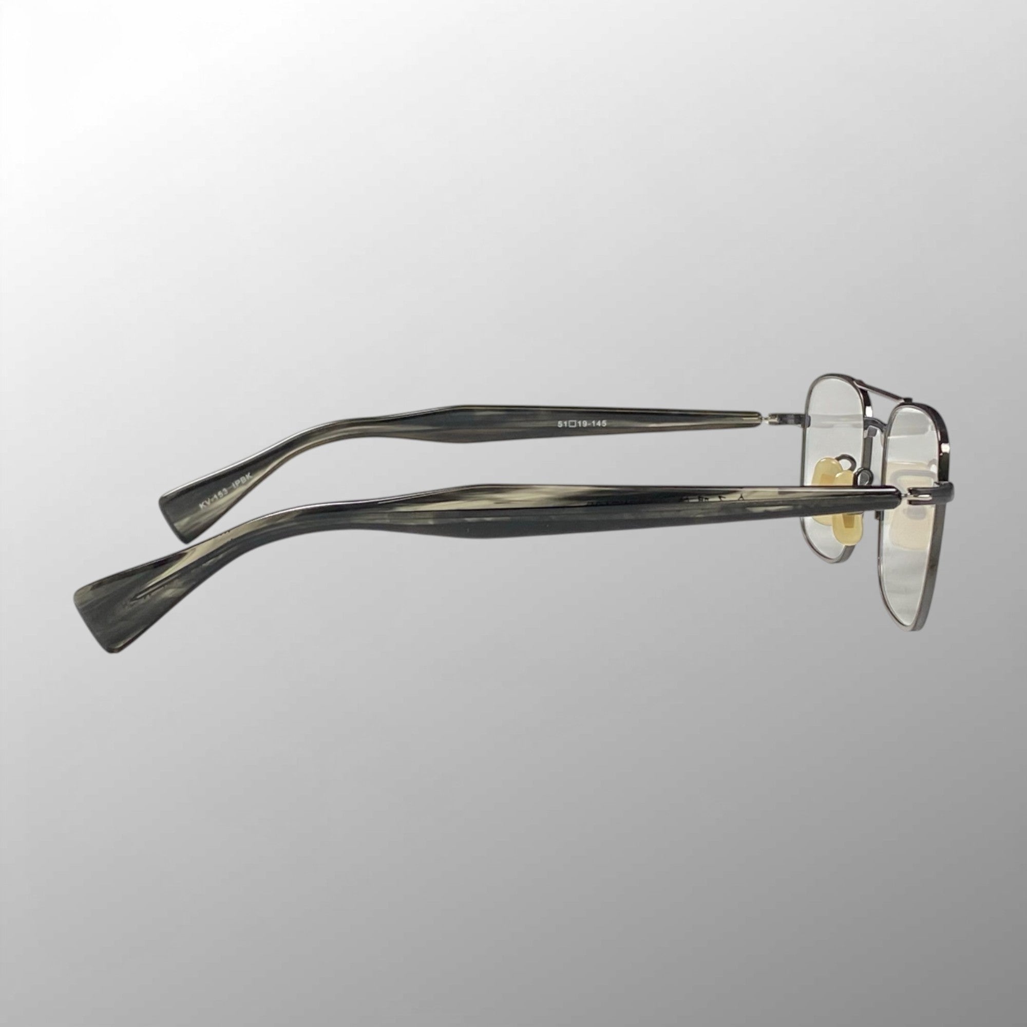 金子眼鏡 VINTAGEライン / 2ブリッジ スクエア ブラック 度なしクリアレンズ 参考定価：42,000+tax