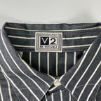 V2 BY VERSACE ベルサーチ ベルサーチェ ヴィンテージ / ストライプ シャツ ボタンダウン ビッグシルエット SIZE：M（XL程度）