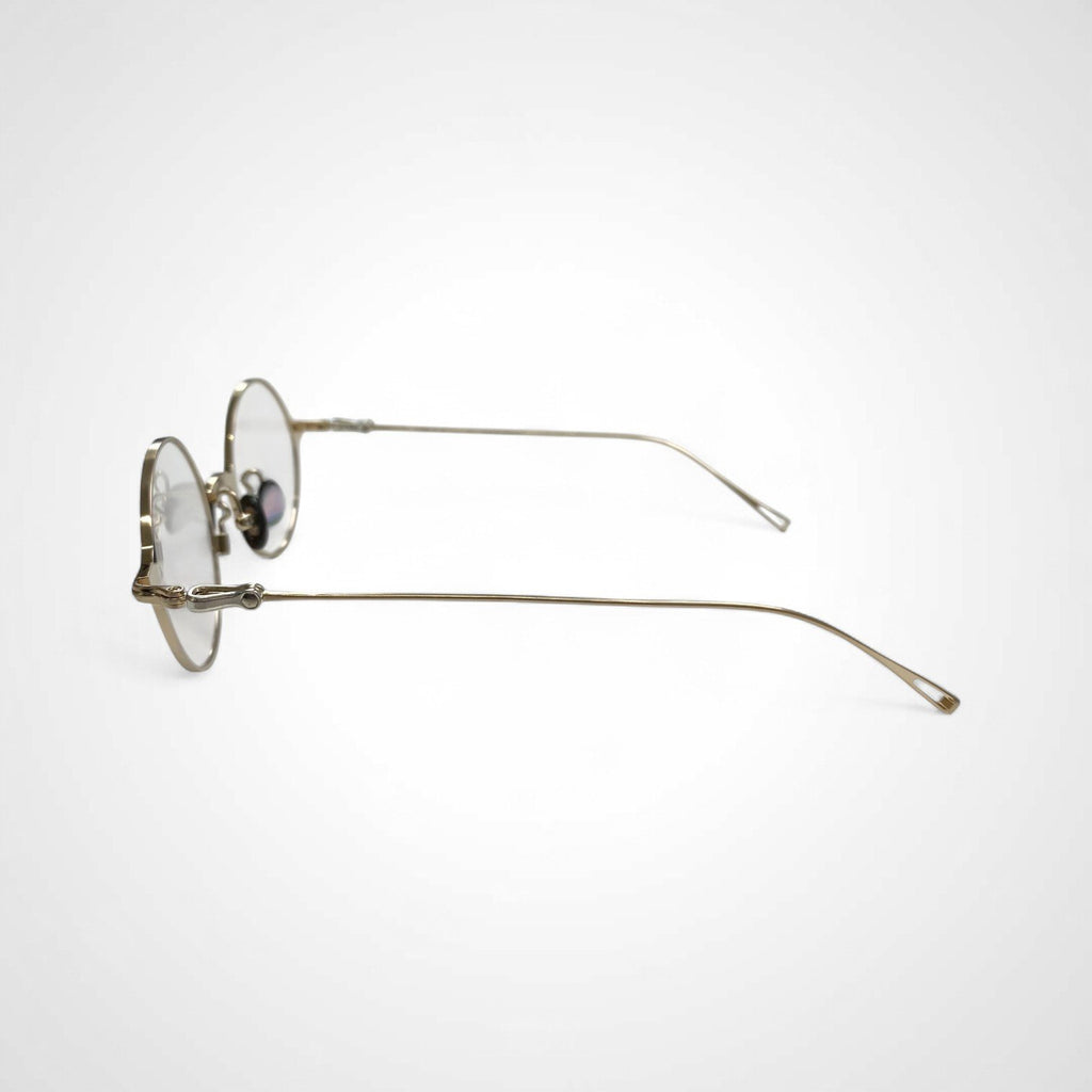 金子眼鏡 「PREMIUMシリーズ」 / ラウンド SILVER925ミックス 度なしクリアレンズ 参考定価：80,000程度 SIZE:47□22-141