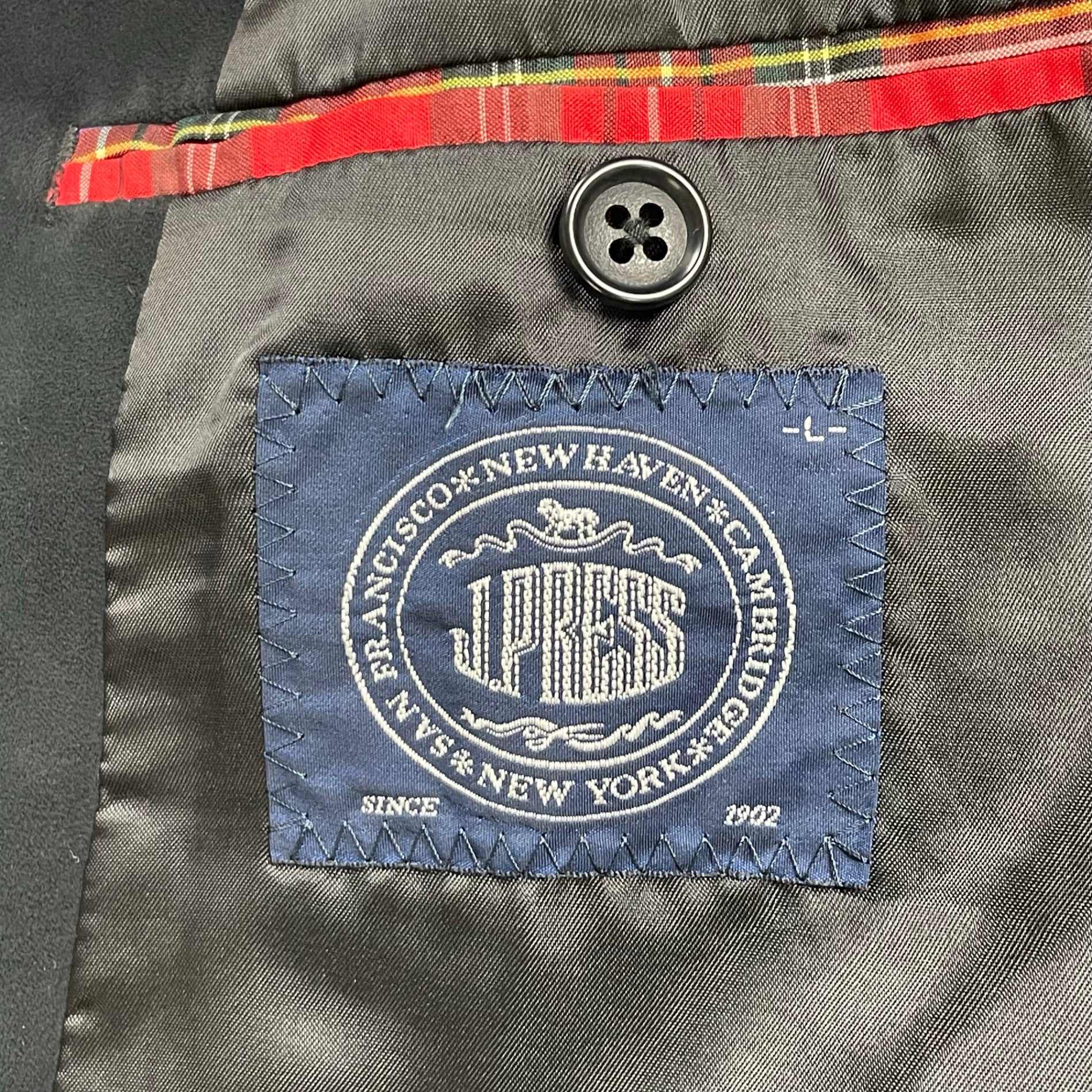 J.PRESS ジェイプレス / スウェードタッチ段返り3Bジャケット  ブラック SIZE：L