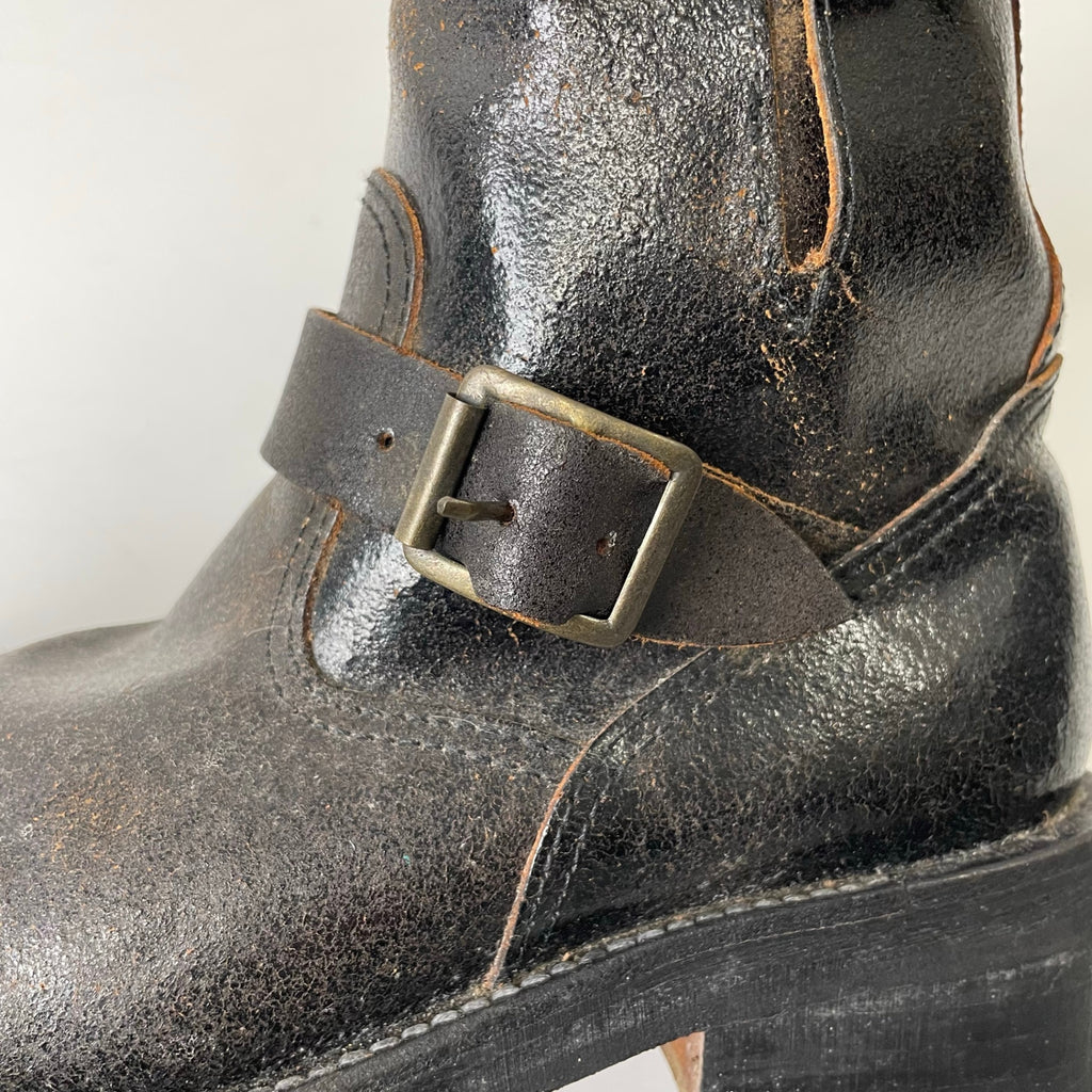 JUNYA WATANABE COMME des GARCONS / クラック加工レザーエンジニアブーツ 参考定価：100,000程度 SIZE:M(25-25.5cm)