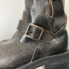 JUNYA WATANABE COMME des GARCONS / クラック加工レザーエンジニアブーツ 参考定価：100,000程度 SIZE:M(25-25.5cm)