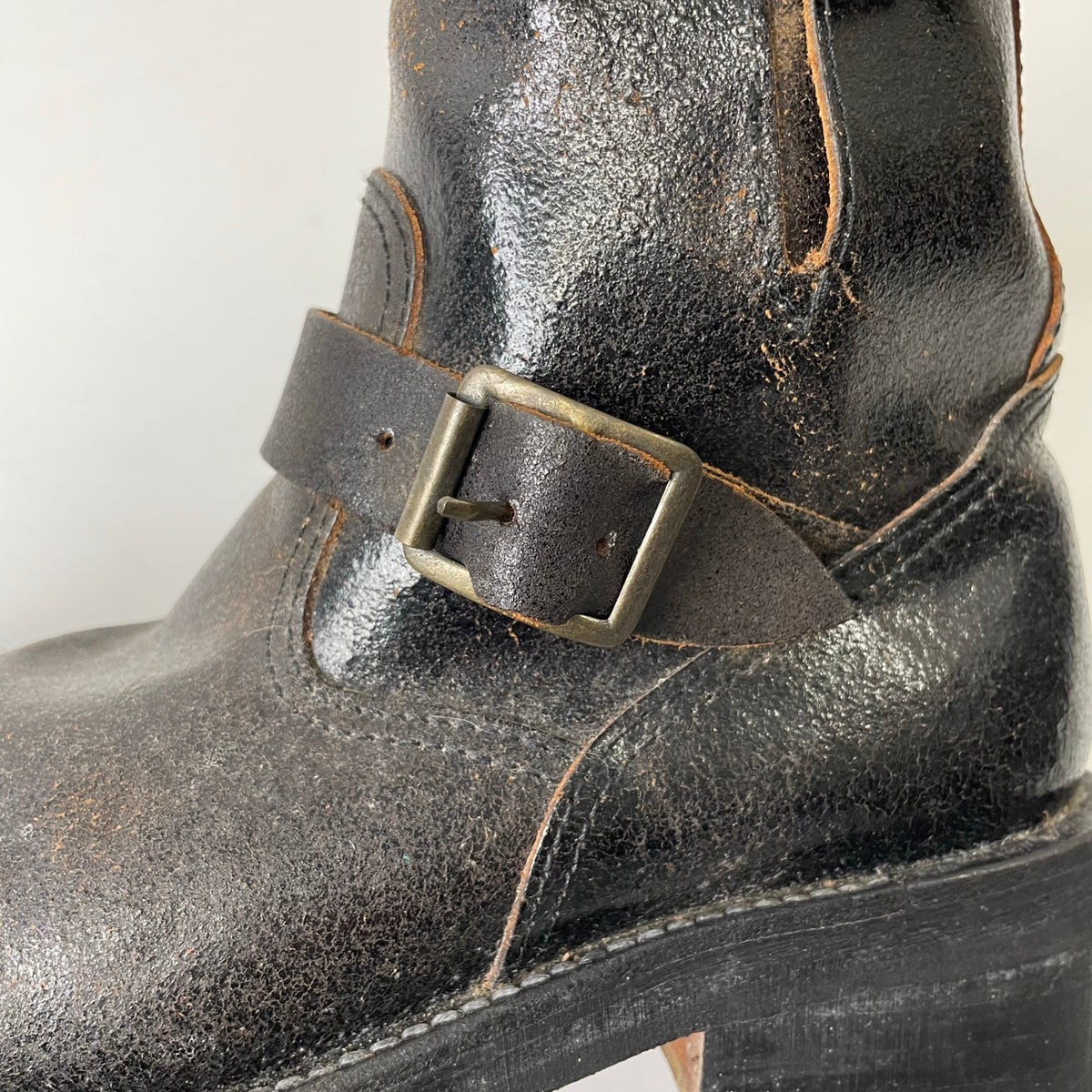 JUNYA WATANABE COMME des GARCONS / クラック加工レザーエンジニアブーツ 参考定価：100,000程度 SIZE:M(25-25.5cm)