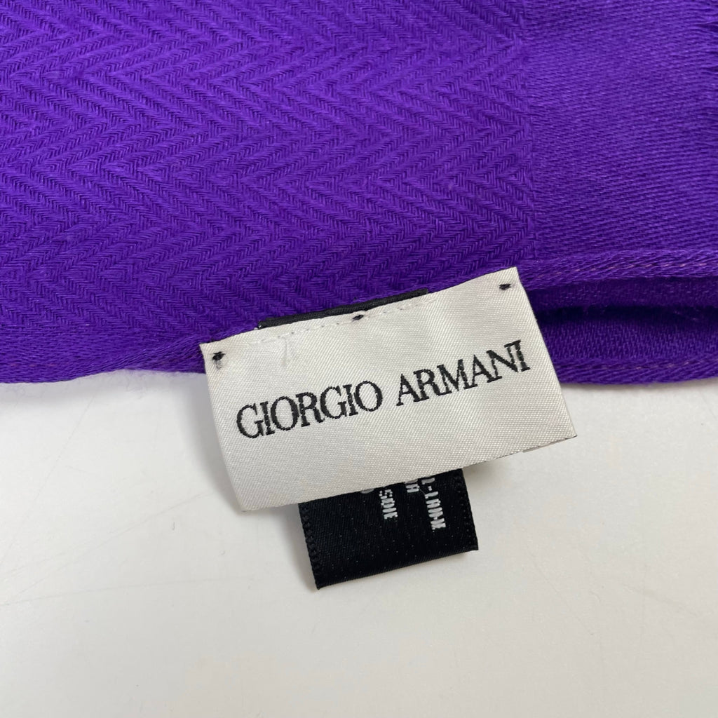 GIORGIO ARMANI / ウール×シルク ヘリンボーンストール 参考定価：60,000程度