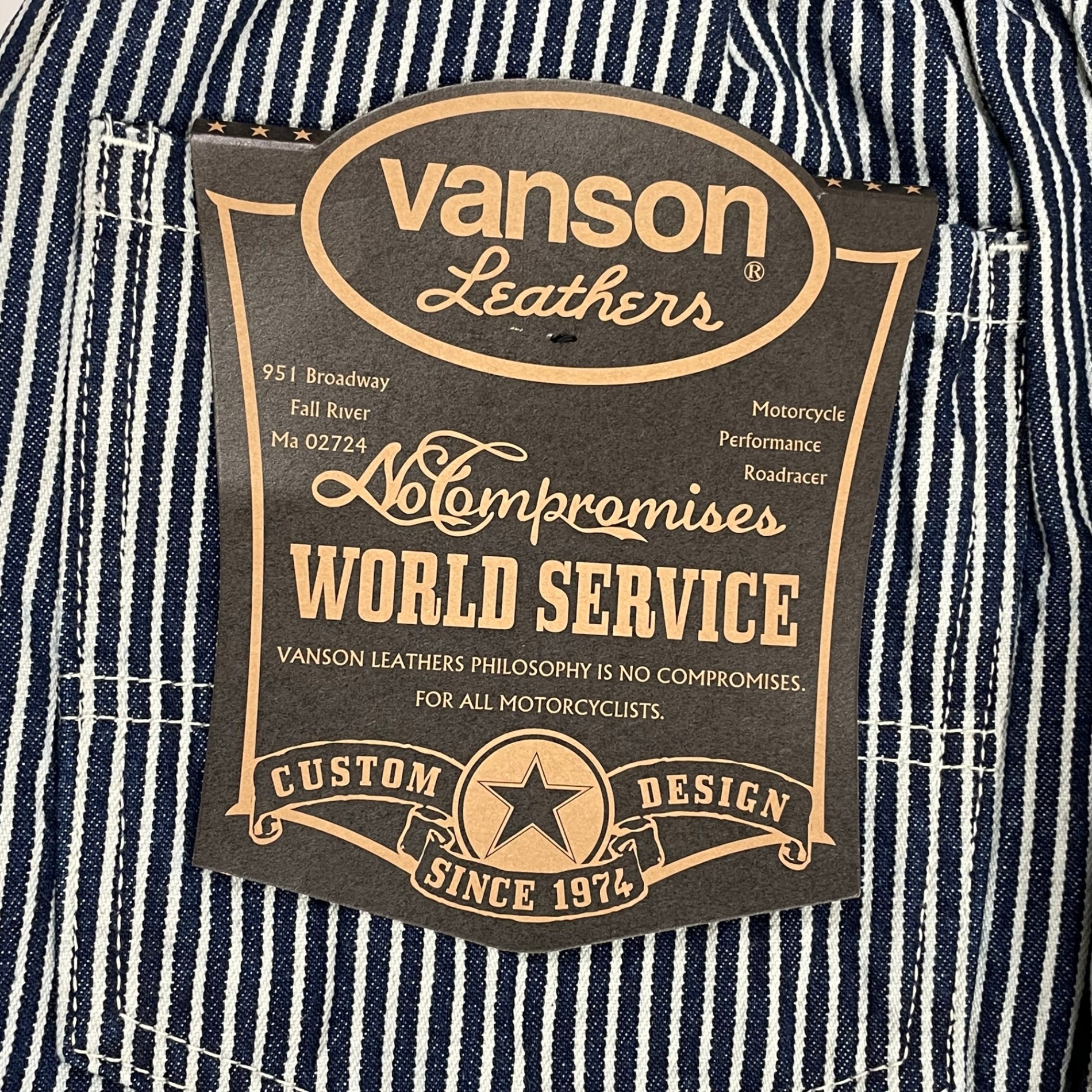 vanson / ヒッコリーイージーパンツ 未使用品 SIZE:L
