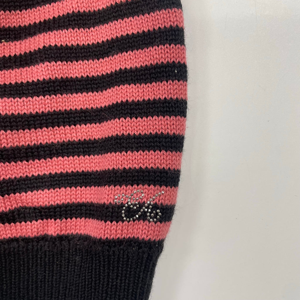 EMPORIO ARMANI エンポリオ アルマーニ / ラインストーン ボーダーニット帽 未使用品 SIZE：S