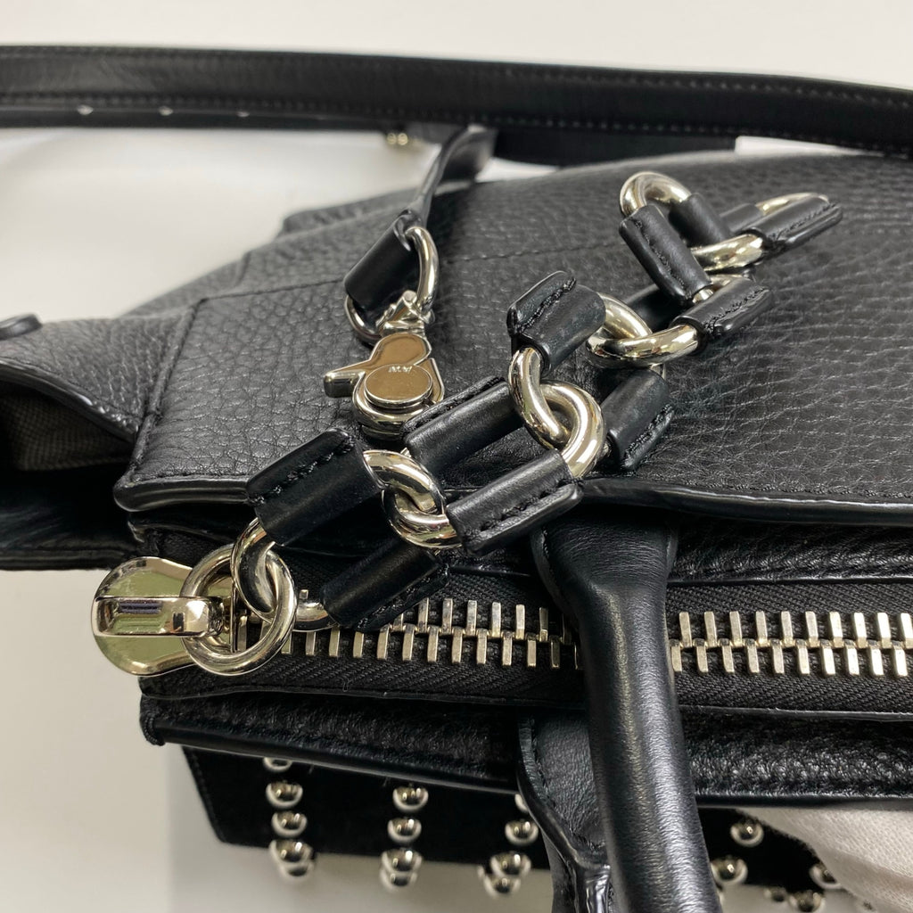 Alexander Wang アレキサンダーワン / フラップ ボールスタッズ レザー2WAY ショルダー バッグ ブラック シルバー