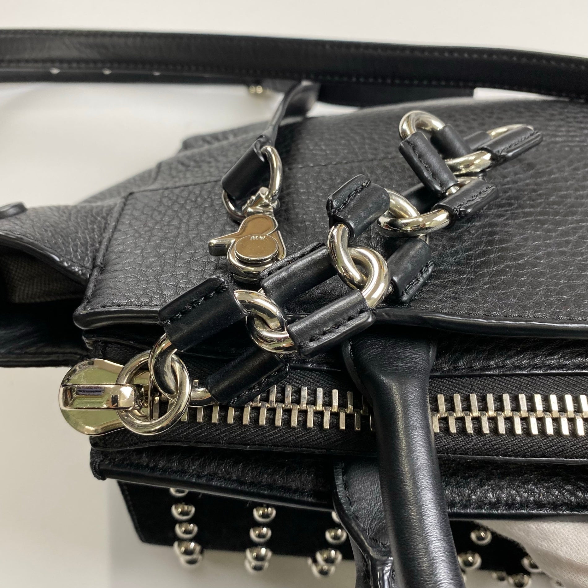 Alexander Wang アレキサンダーワン / フラップ ボールスタッズ レザー2WAY ショルダー バッグ ブラック シルバー