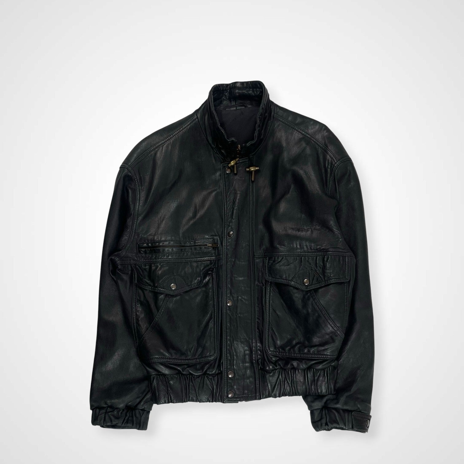 BALLY バリー / ヴィンテージ短丈レザーブルゾン 参考定価：300,000程度 SIZE：46