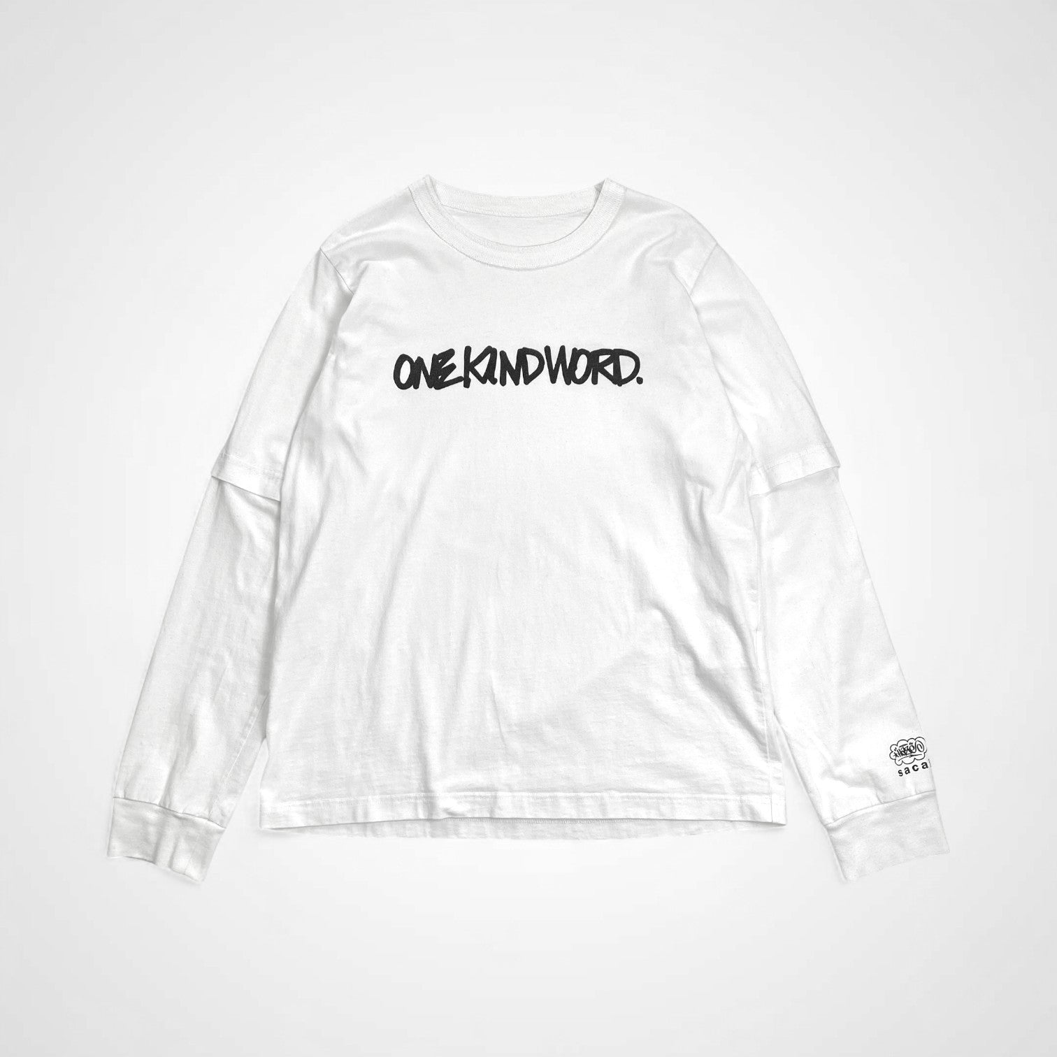 sacai × Eric Haze サカイ エリック・ヘイズ / ONEKINDWORD L/S T-shirt コラボ 長袖 Tシャツ 参考定価：19,000+tax SIZE：3