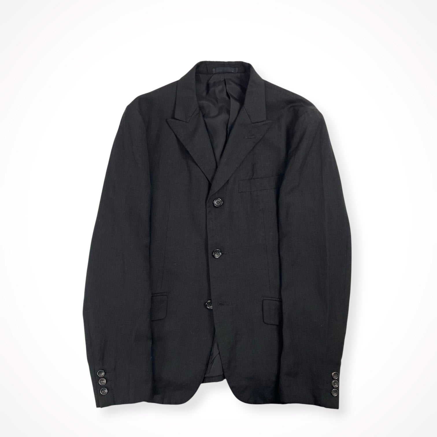 COMME des GARCON HOMME / 09AW ウールリネン3Bジャケット SIZE:XS