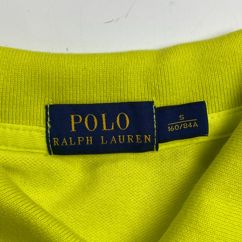 POLO RALPH LAUREN ポロ ラルフローレン / ポロシャツ ポニー付 イエロー 5つボタン 参考定価：20,000程度 SIZE：S