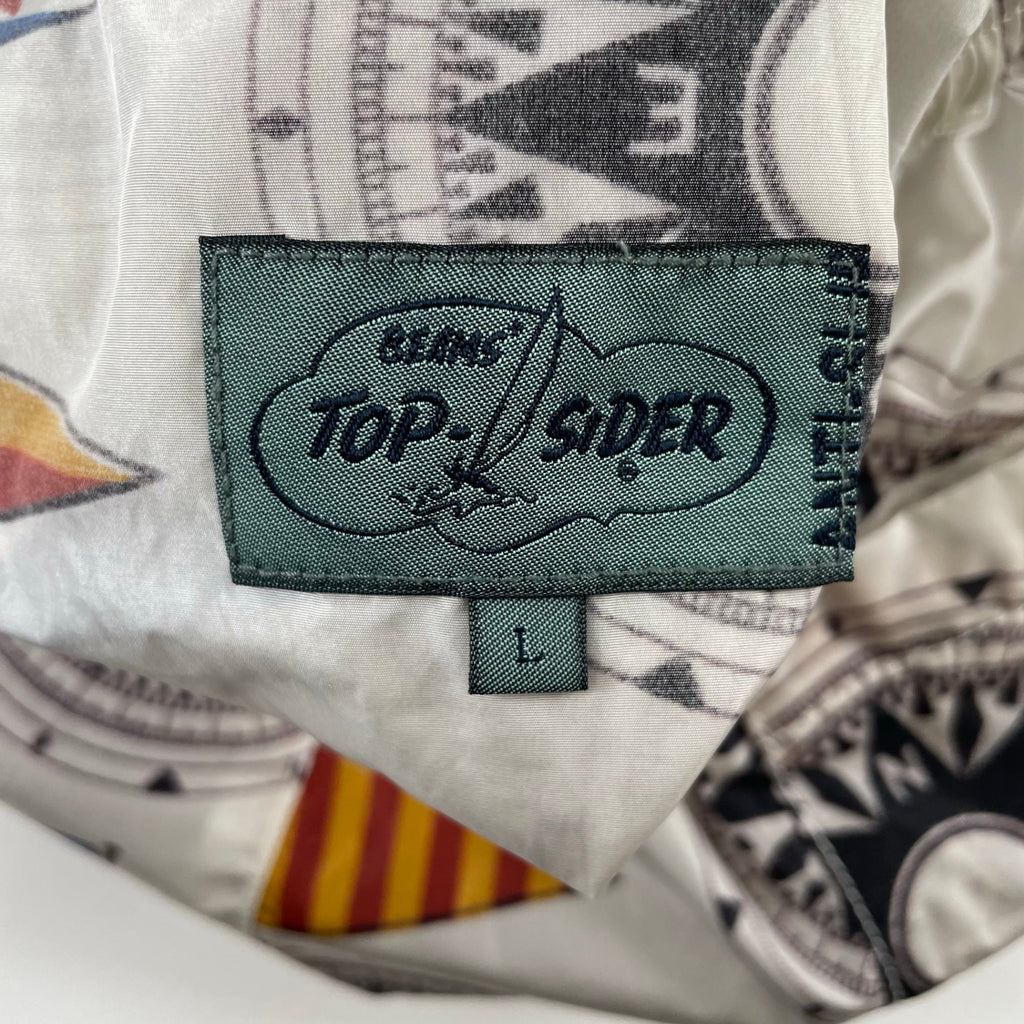 BEAMS PLUS × TOP SIDER / コンパス柄ハーフパンツ SIZE:L