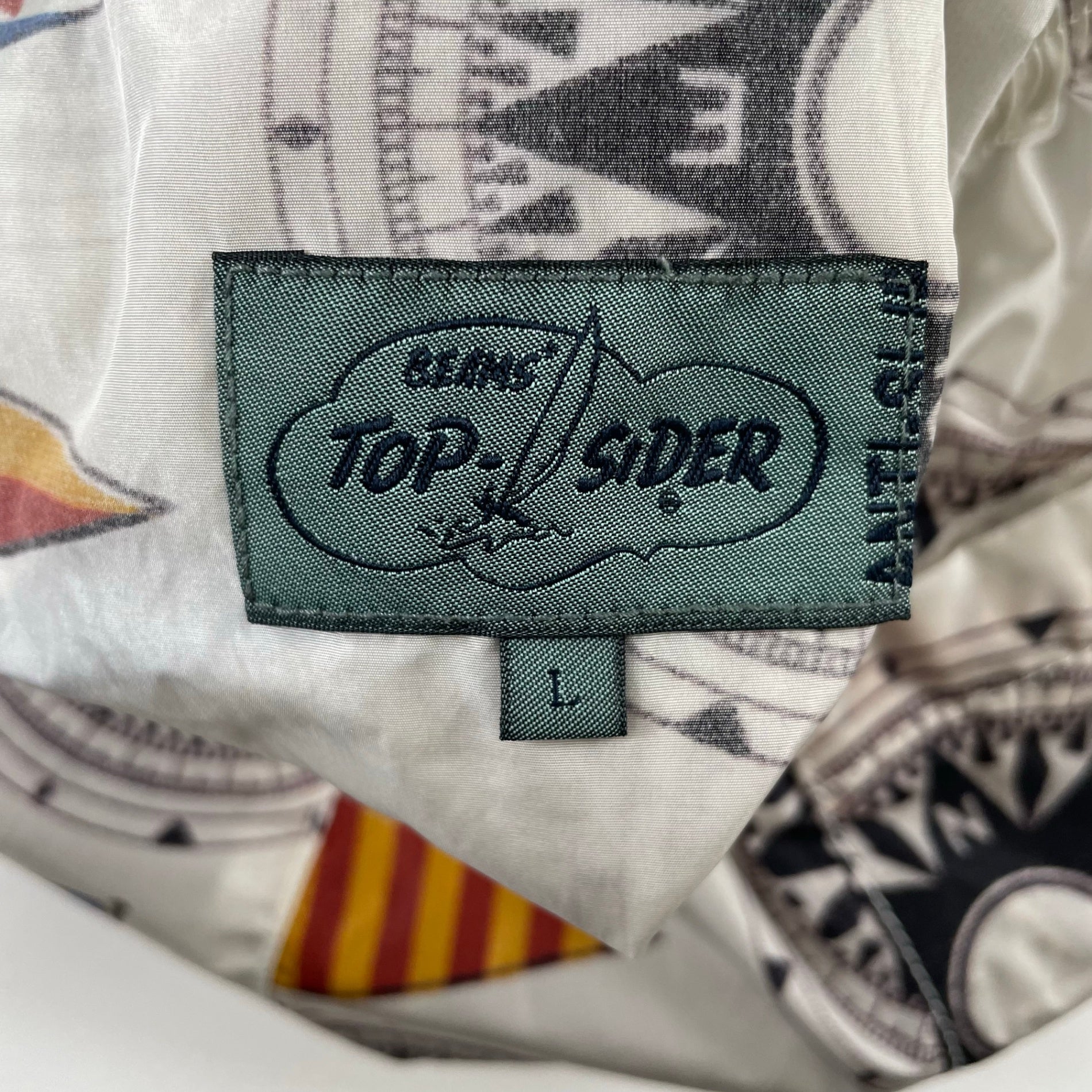BEAMS PLUS × TOP SIDER / コンパス柄ハーフパンツ SIZE:L