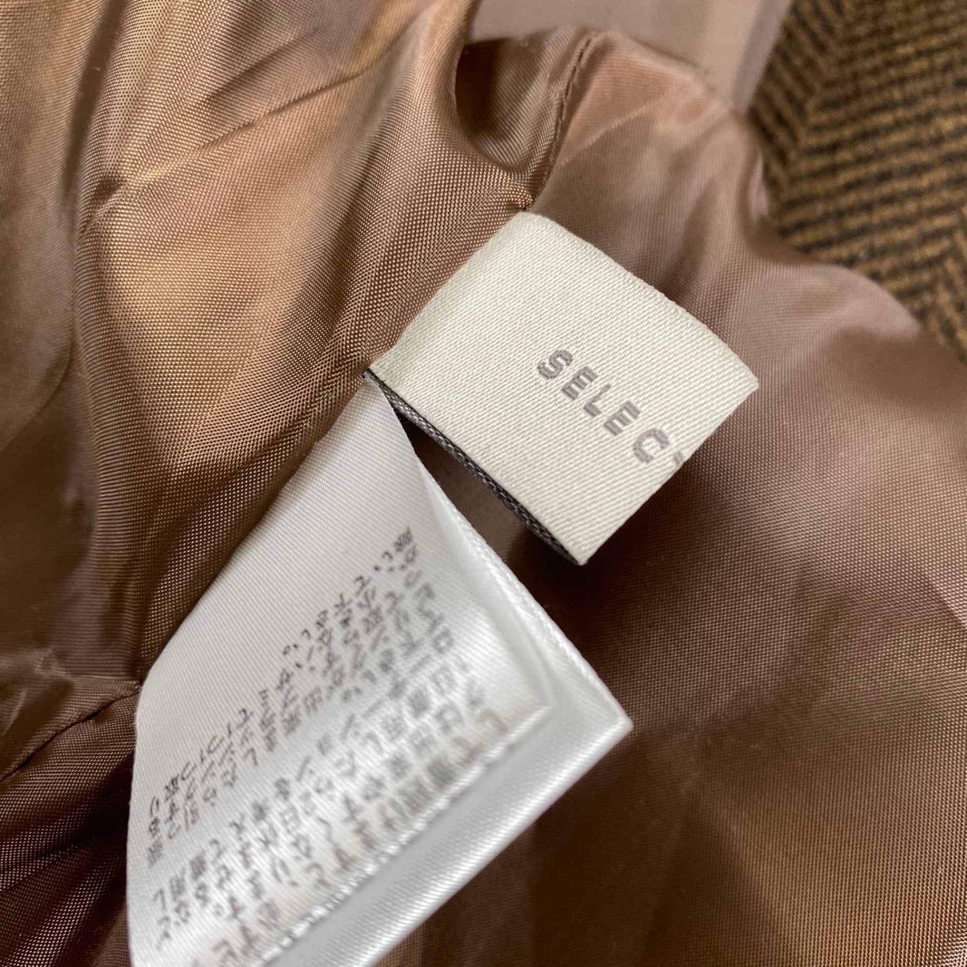 SELECT MOCA セレクト モカ / ヘリンボーンロングステンカラーコート sonさんコラボ SIZE：FREE