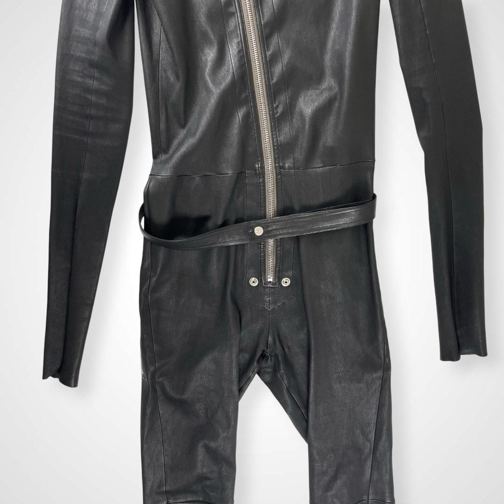 Rick Owens リックオウエンス / tight gary leather flight suits レザージャンプスーツ RR02A5550-LS SIZE:48