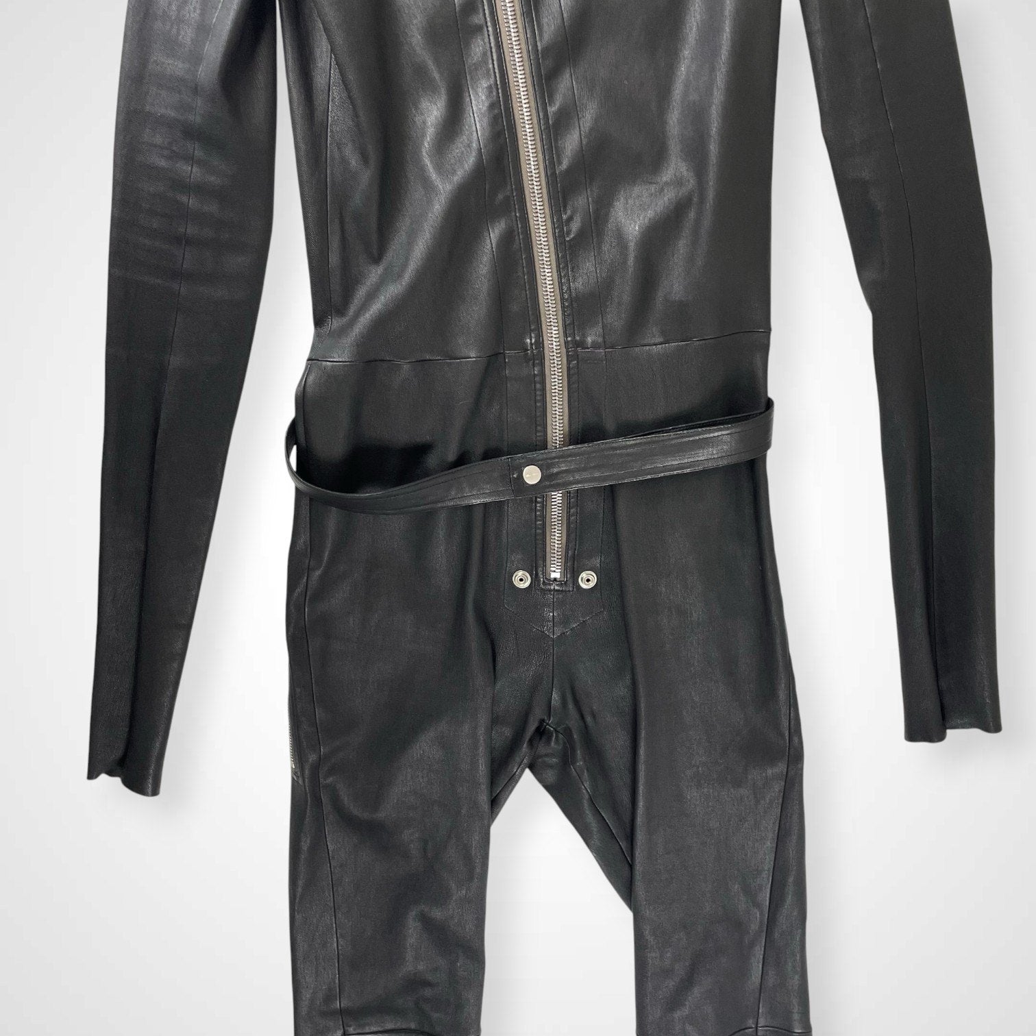Rick Owens リックオウエンス / tight gary leather flight suits レザージャンプスーツ RR02A5550-LS SIZE:48