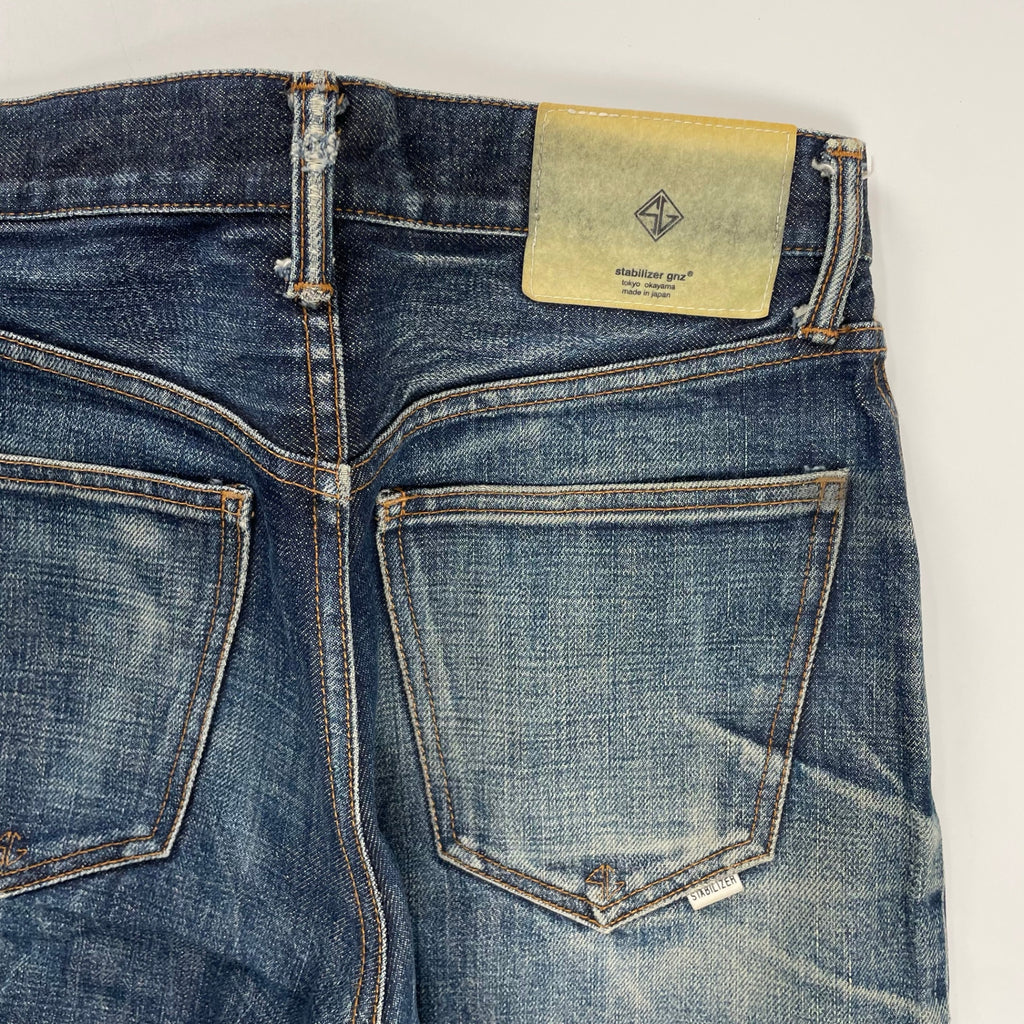 stabilizer gnz スタビライザージーンズ / セルビッジデニムパンツ 鬼ヒゲ 参考定価：30,000程度 SIZE：30
