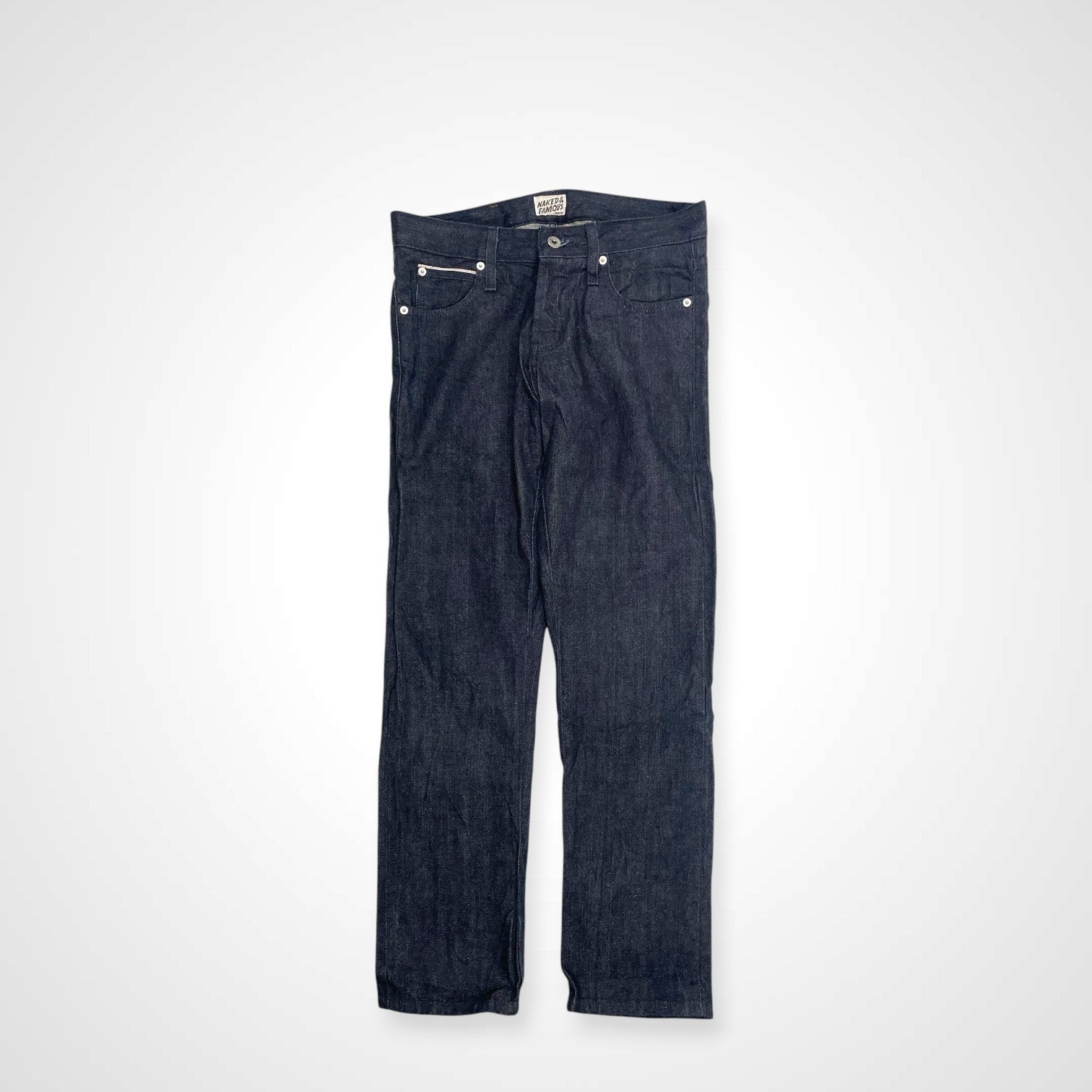 NAKED＆FAMOUS ネイキッド&フェイマス / Indigo Broken Twill Selvedge セルビッジデニムパンツ 参考定価：35,000程度 SIZE:31
