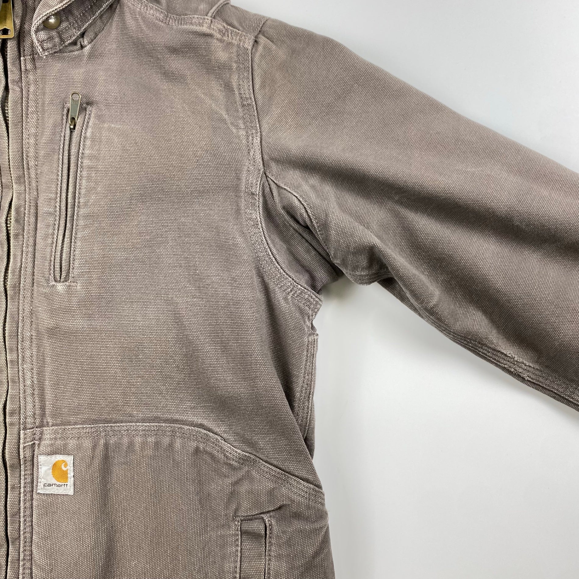 【珍品】 carhartt カーハート / キャトルミューティレーション FULL SWING ダック地 ジャケット チョコレートカラー 「キャトられ」ワッペン SIZE：S