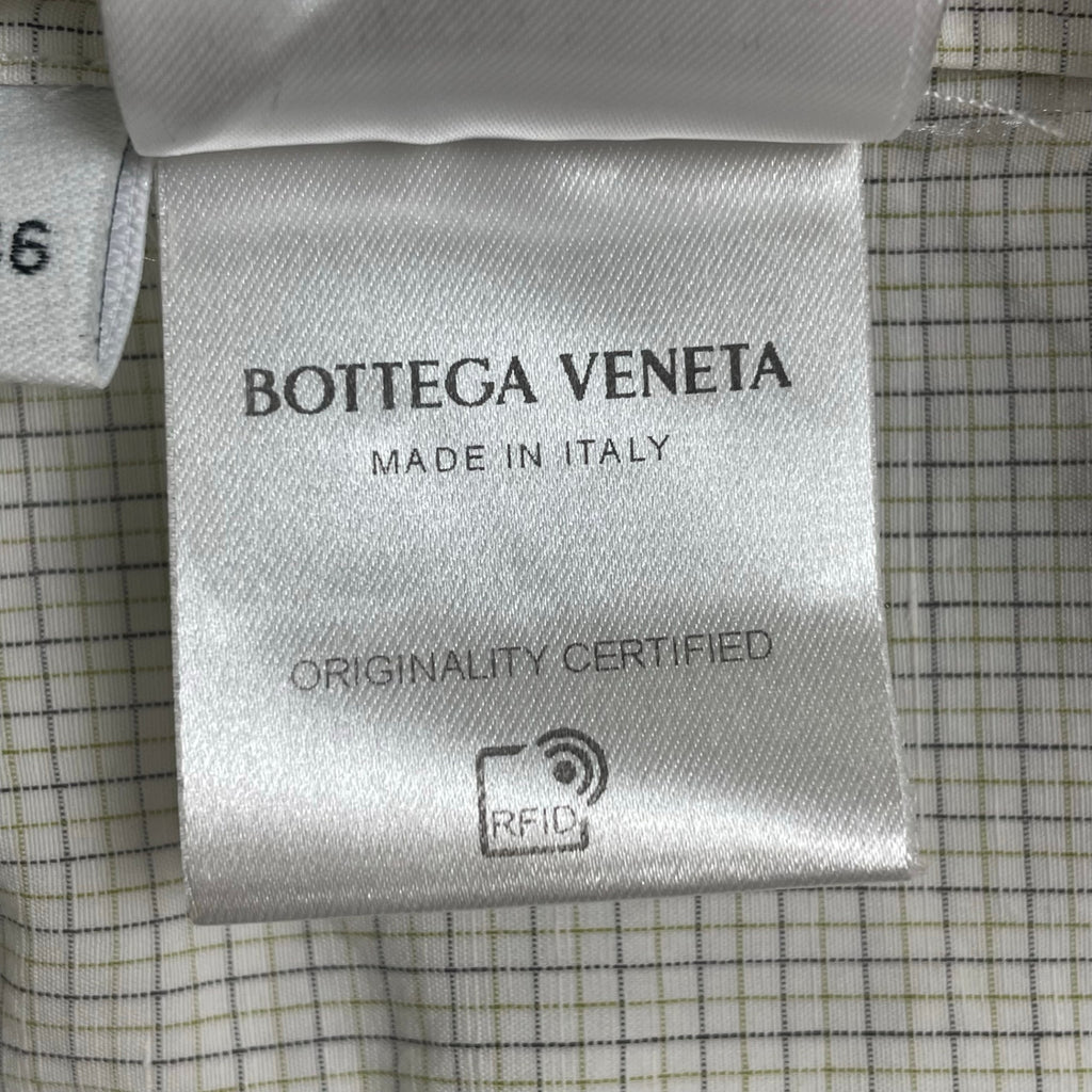 BOTTEGA VENETA ボッテガ ヴェネタ / Checked Cotton And Linen Shirt 参考定価：130,000程度 SIZE：46